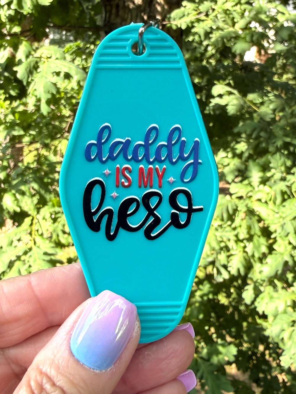Vintage style motel key 3.5” keychain Father’s Day gift idea